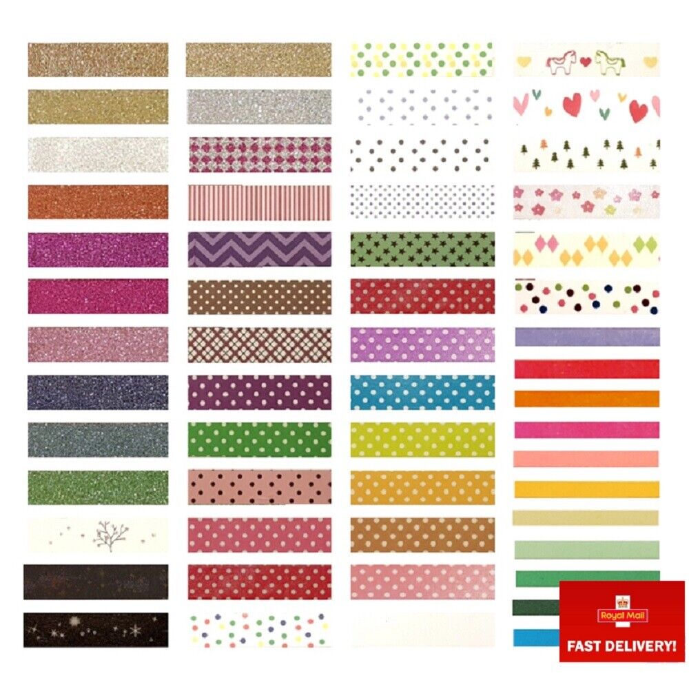 Decorative Adhesive Washi Tape - Paper Masking Tape for Planners Cards Scrapbook