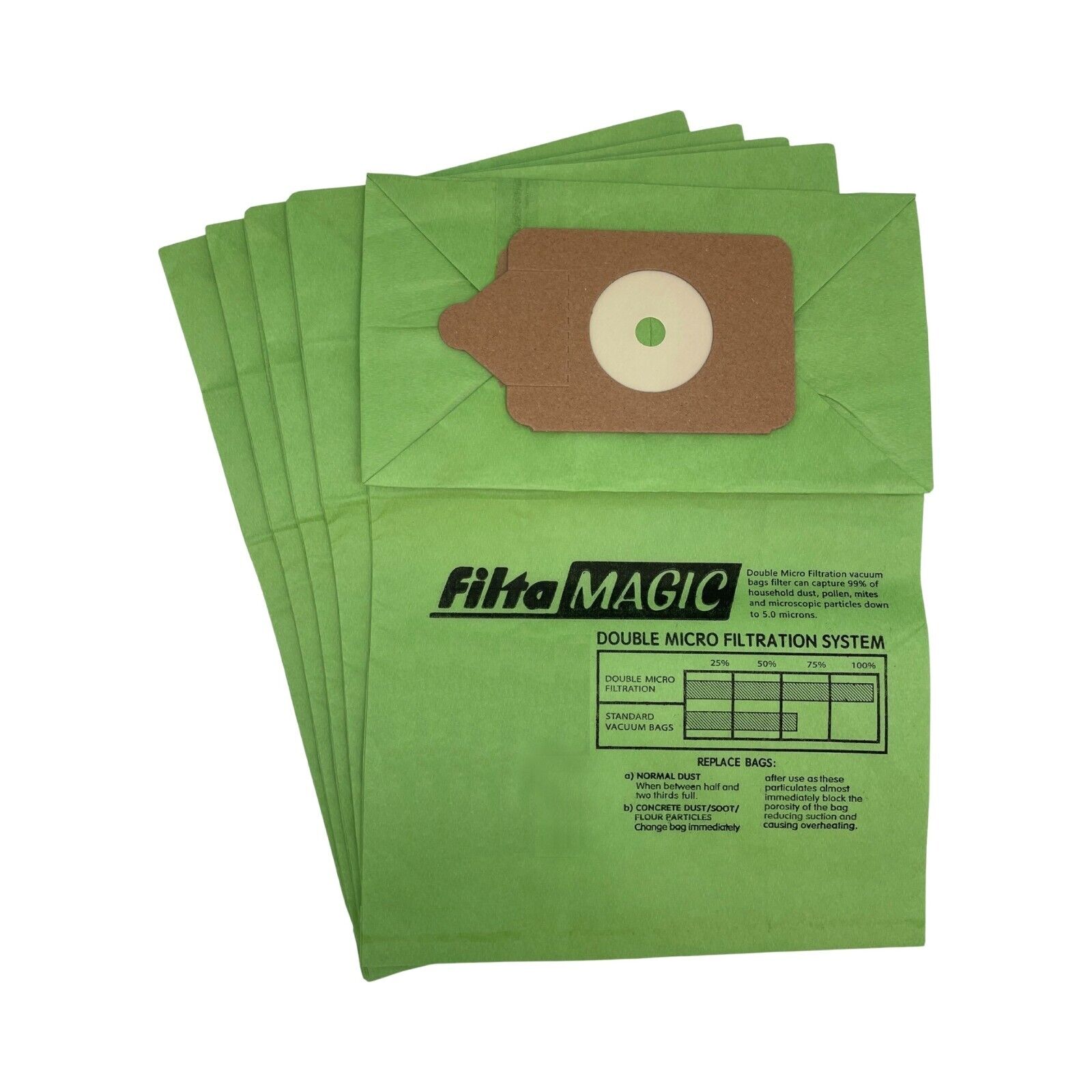 20 PACK - FITS NUMATIC HENRY HOOVER VACUUM CLEANER DOUBLE LAYER PAPER DUST BAGS - Görsel 7
