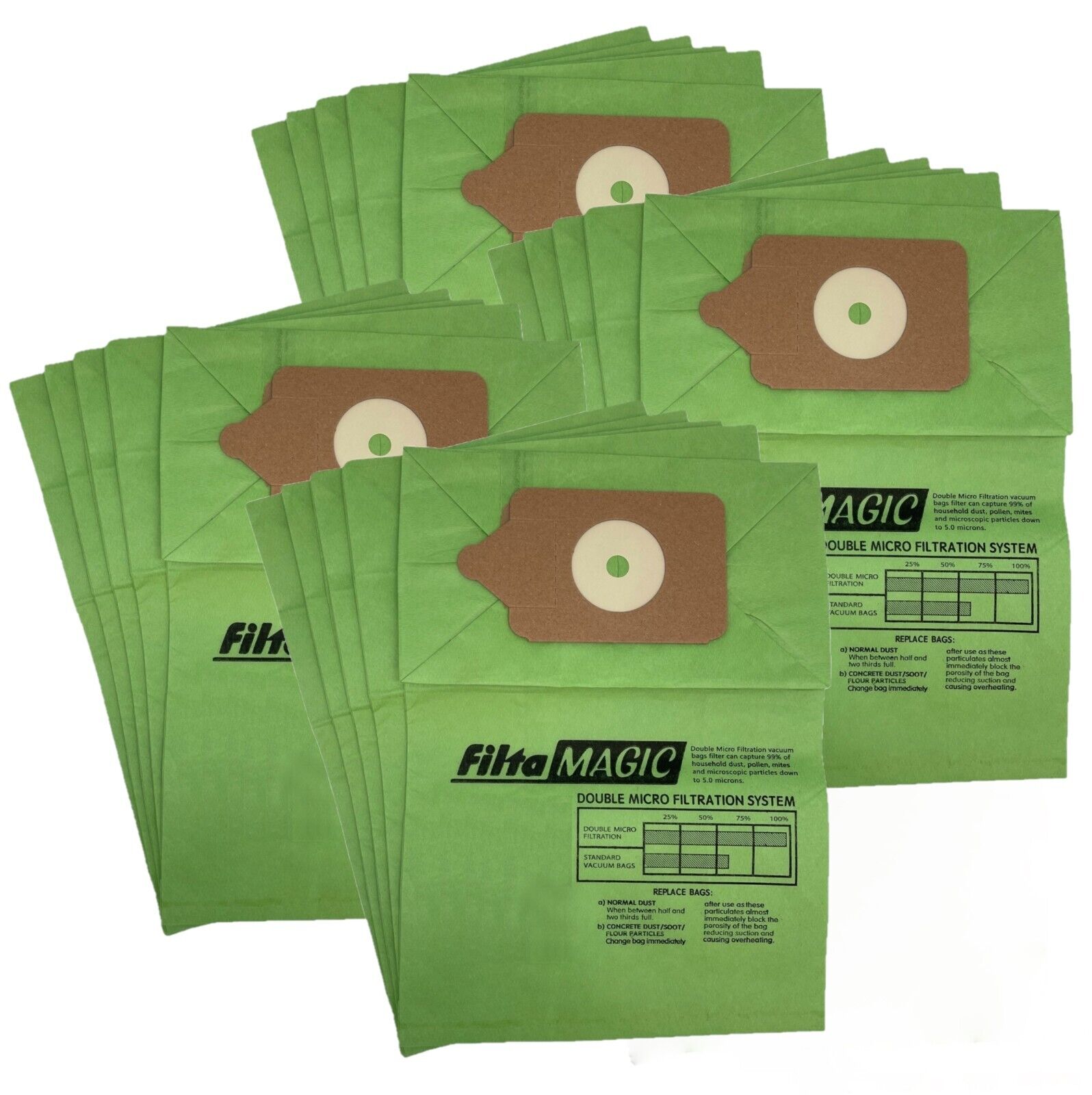 20 PACK - FITS NUMATIC HENRY HOOVER VACUUM CLEANER DOUBLE LAYER PAPER DUST BAGS - Görsel 9