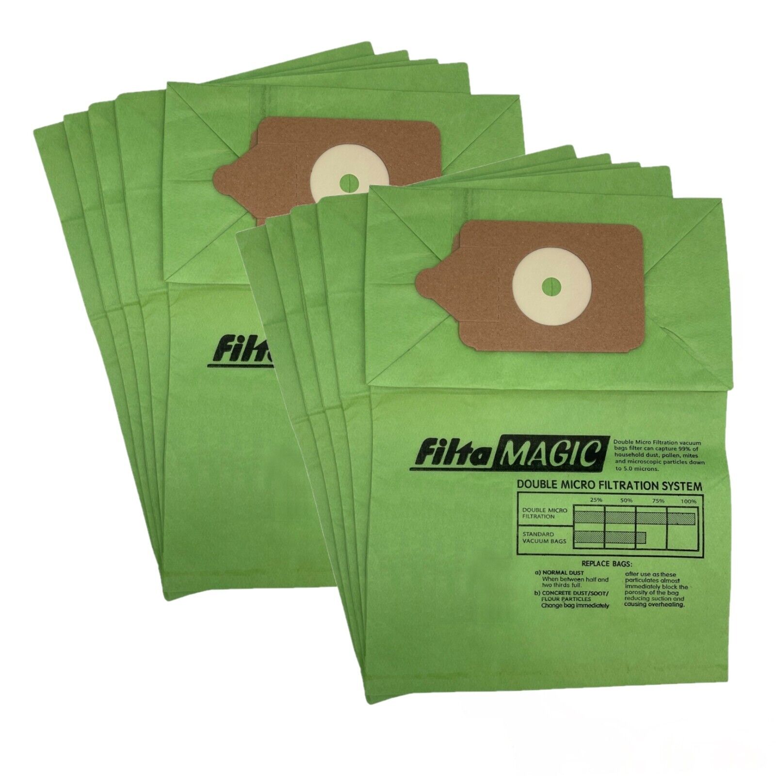 20 PACK - FITS NUMATIC HENRY HOOVER VACUUM CLEANER DOUBLE LAYER PAPER DUST BAGS - Görsel 10
