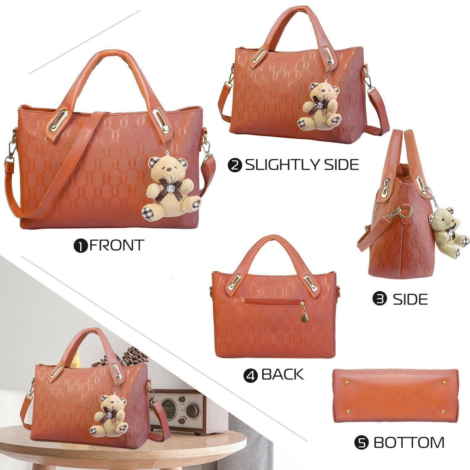 Fashion Handbags Women Bags Shoulder Messenger Bags Wedding Purse Clutch Bag Top - Görsel 7