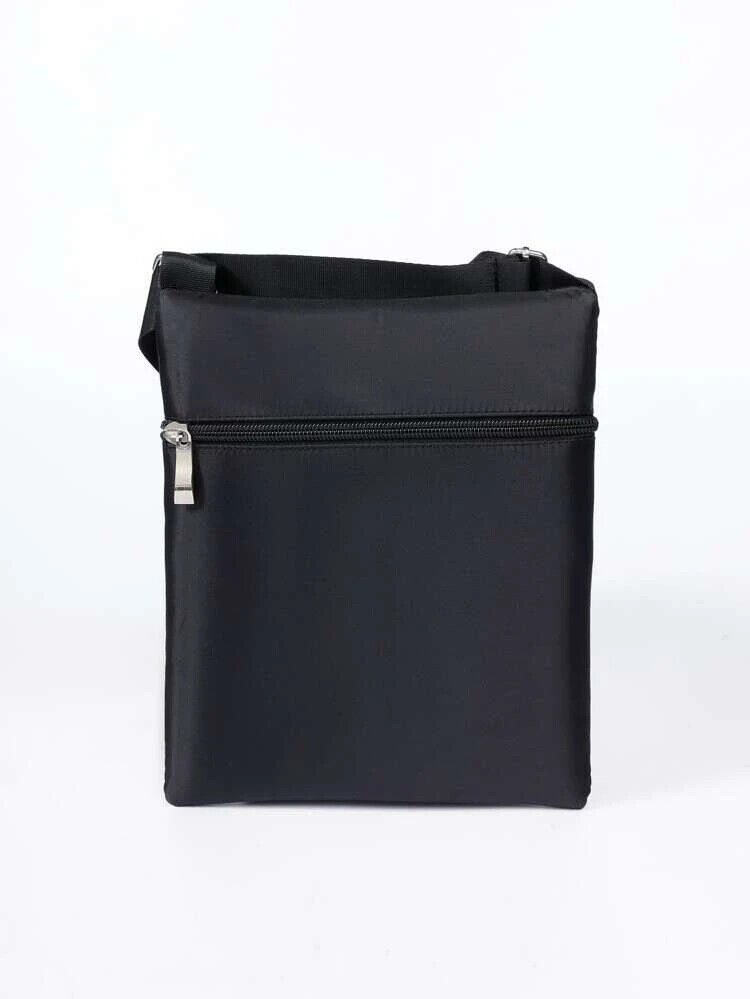 Unisex Messenger Bag Small Cross Body Shoulder Utility Black Travel Work Bag - Görsel 4