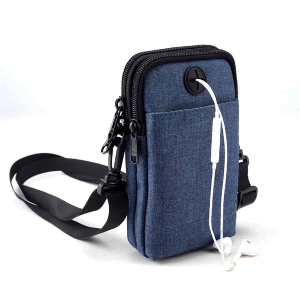 Unisex Messenger Bag Small Cross Body Shoulder Utility Black Travel Work Bag - Görsel 5