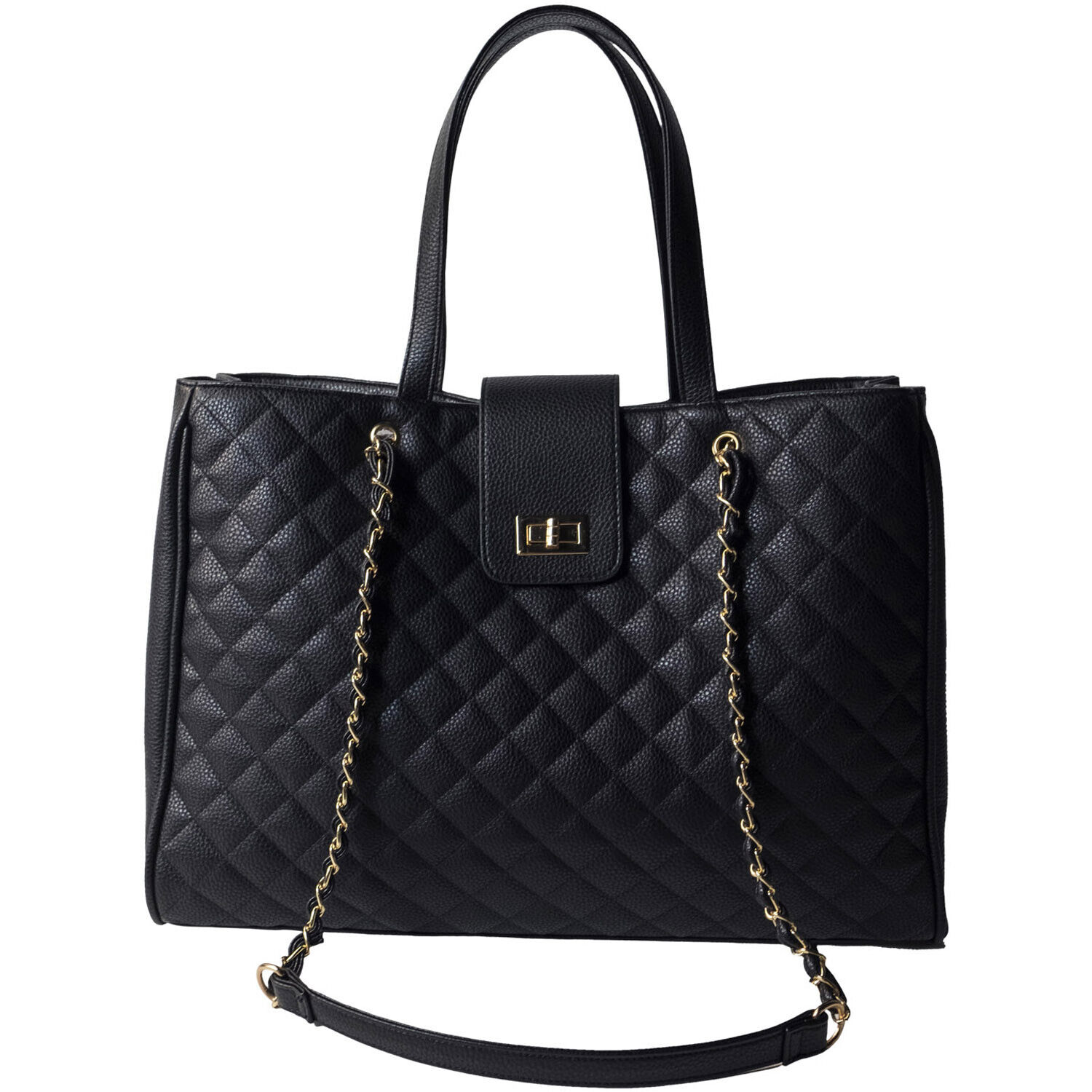 Laptop Bag for Women 15.6 inch Quilted Vegan Tote Work Business Handbag