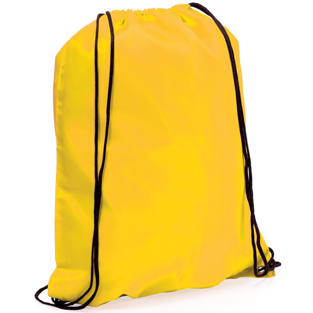 NYLON DRAWSTRING BACKPACK BAG - SCHOOL GYM SPORTS PE BOOKS DANCE - RUCKSACK NEW - Görsel 3