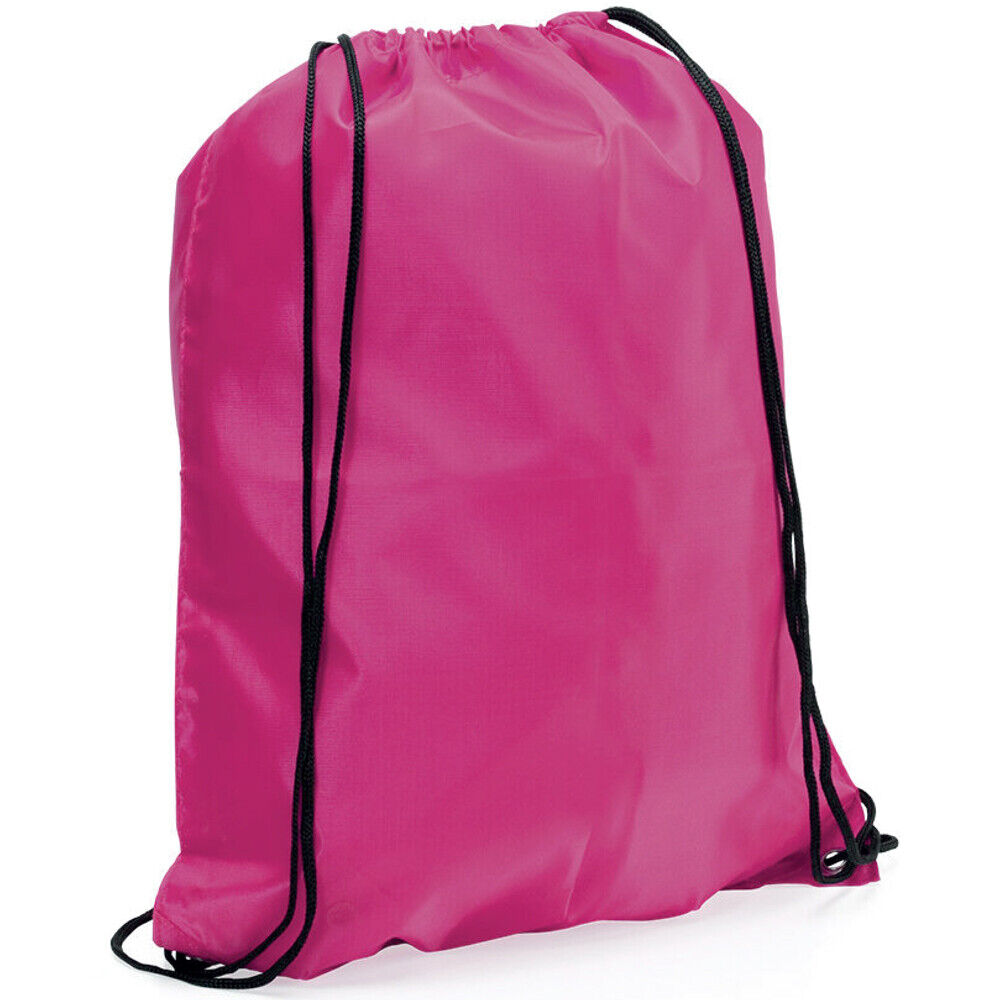 NYLON DRAWSTRING BACKPACK BAG - SCHOOL GYM SPORTS PE BOOKS DANCE - RUCKSACK NEW - Görsel 9