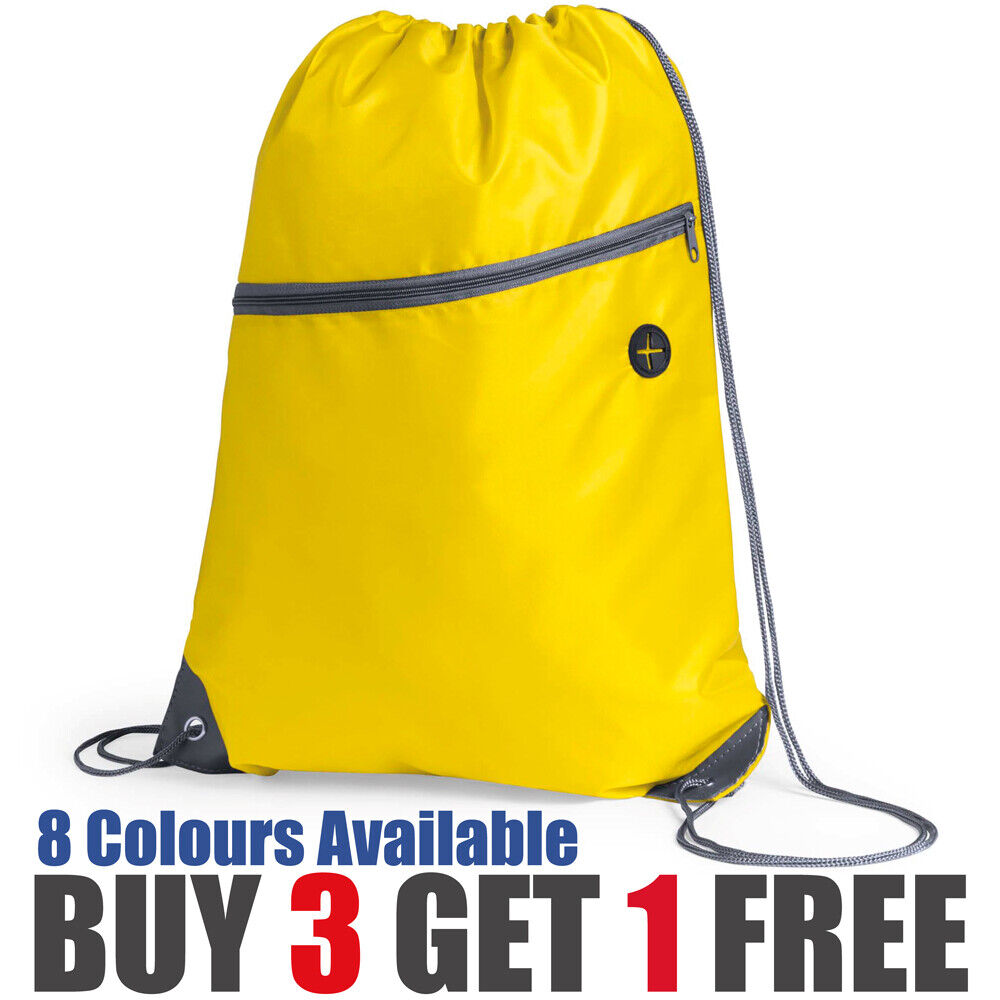 NYLON DRAWSTRING BACKPACK BAG - SCHOOL GYM SPORTS PE BOOKS DANCE - RUCKSACK NEW - Görsel 11