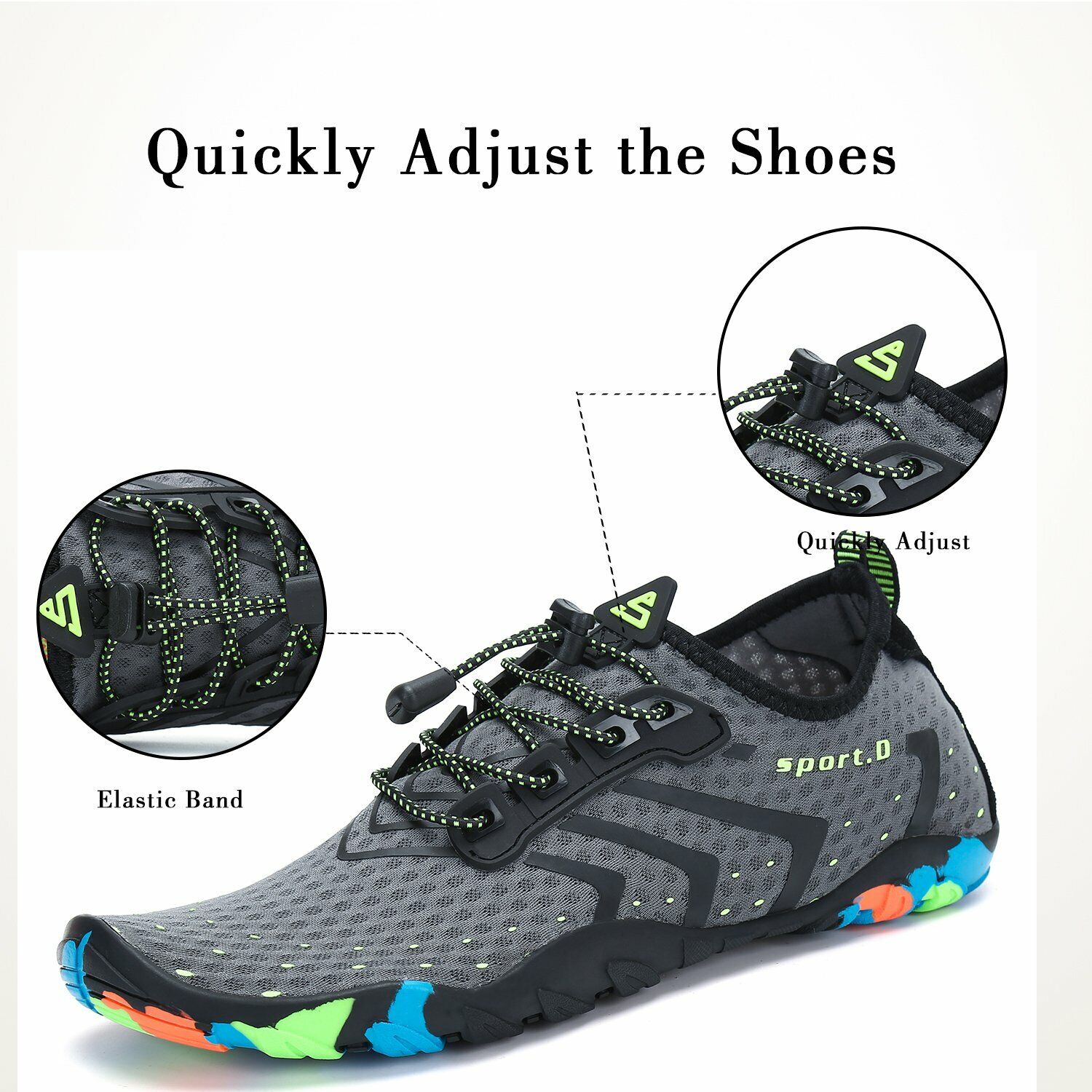 Water Shoes Quick Dry Barefoot for Swim Diving Surf Aqua Sport Beach Vacation - Görsel 9
