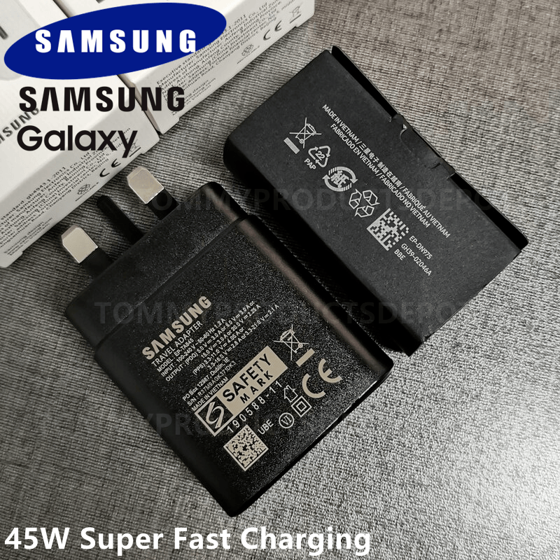 Genuine 45W Super Fast Charger Plug Cable For Samsung Galaxy S23 Ultra S23+ Lot - Görsel 1
