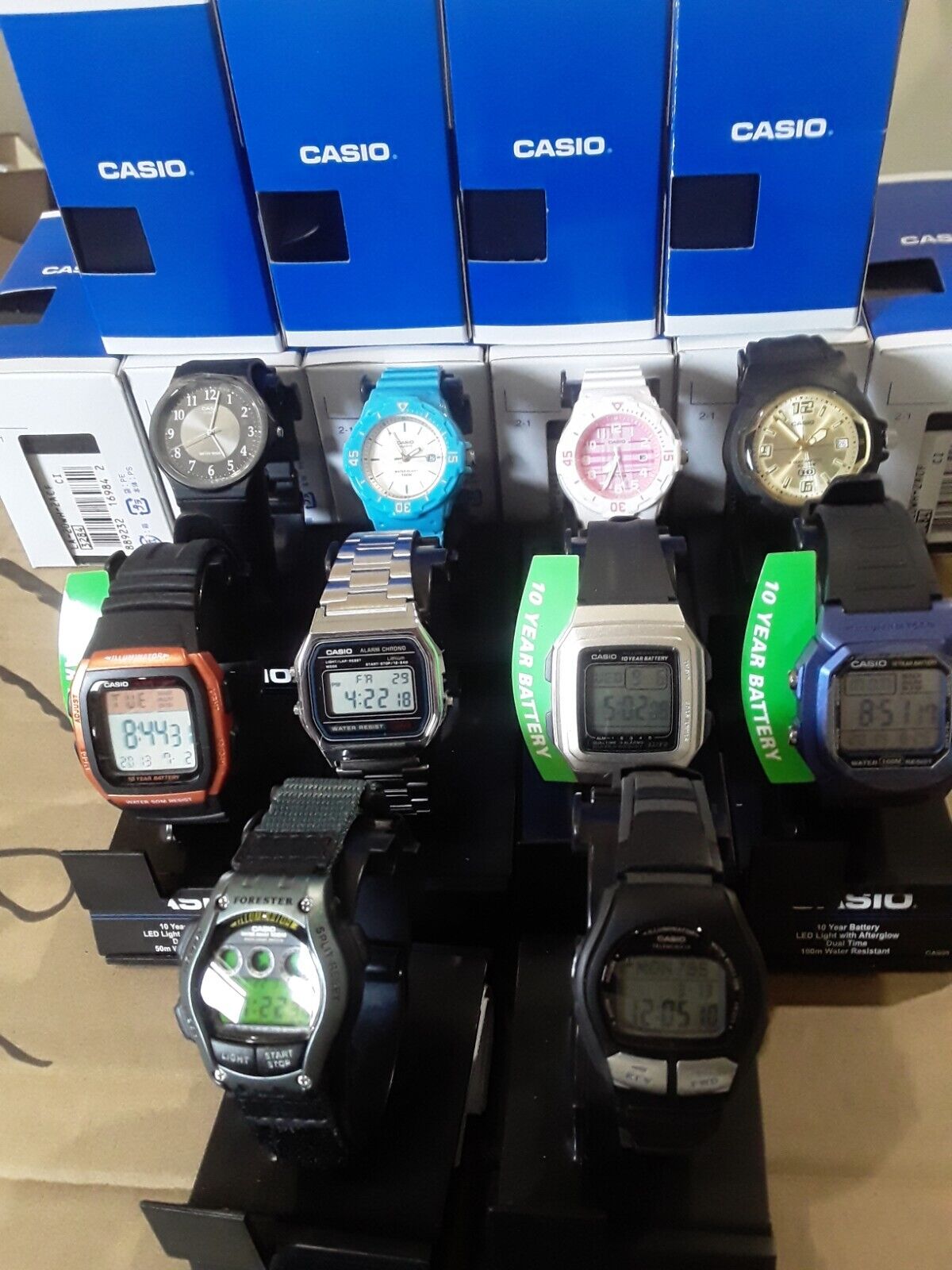 Casio Lot of 10 Digital and Analog Mens & Ladies watches. - Görsel 2