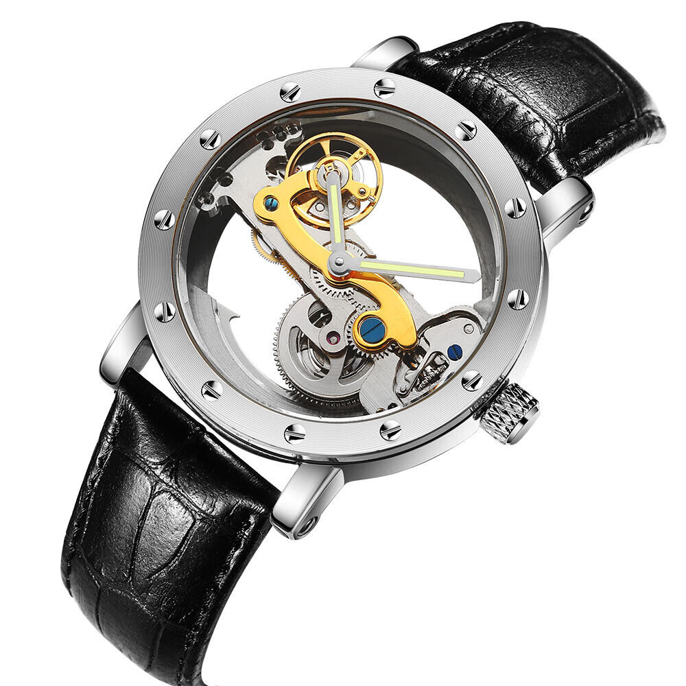 Original Hollow watch Luxury Swiss Men Automatic Mechanical Tourbillon watches - Görsel 1