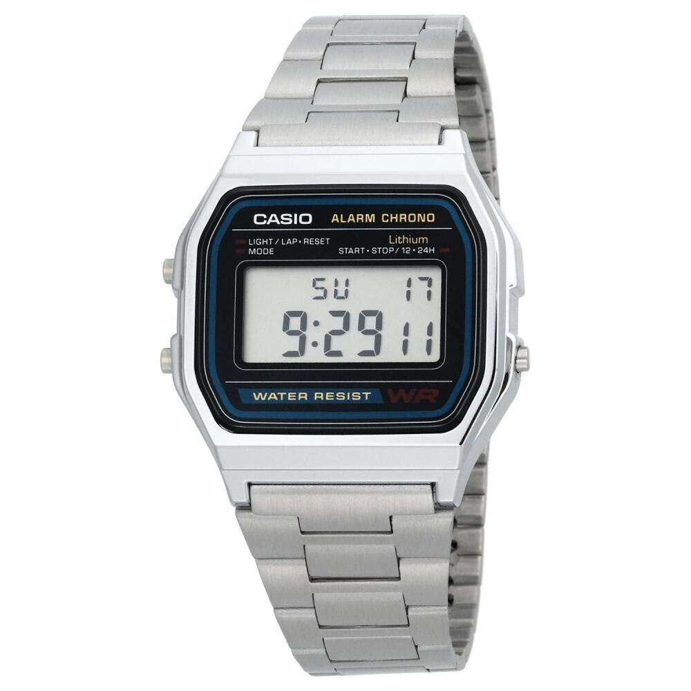 Mens Silver Bridge Manual Mechanical Watch - Blue Leather Strap Gift - Görsel 2