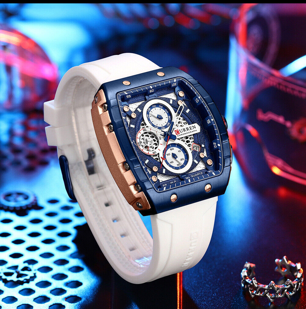 Men's Luxury Business Watch with Stainless Steel Strap Black & Gold Quartz UK - Görsel 3
