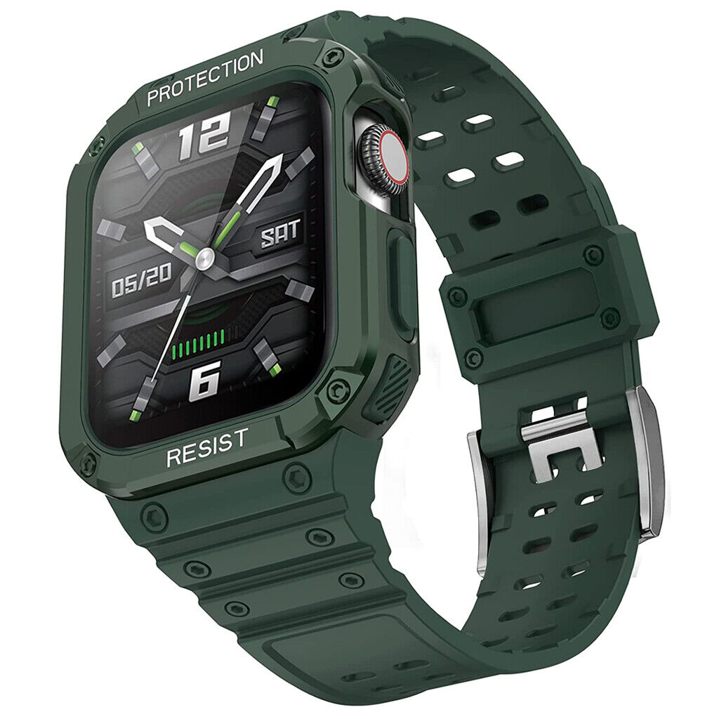 Band For Apple Watch Series 7 8 41/45MM Series SE 3 2 1 4 5 6 iWatch Strap+Case - Görsel 1