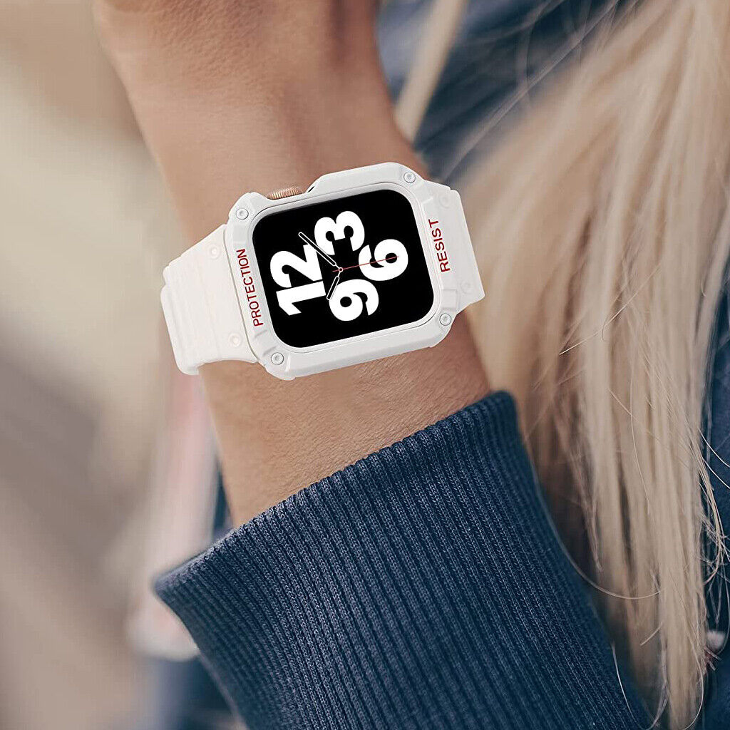 Band For Apple Watch Series 7 8 41/45MM Series SE 3 2 1 4 5 6 iWatch Strap+Case - Görsel 4