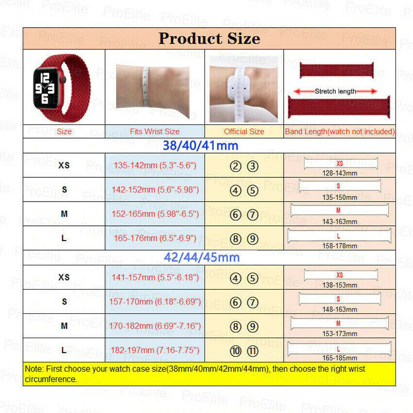 Band For Apple Watch Series 7 8 41/45MM Series SE 3 2 1 4 5 6 iWatch Strap+Case - Görsel 9
