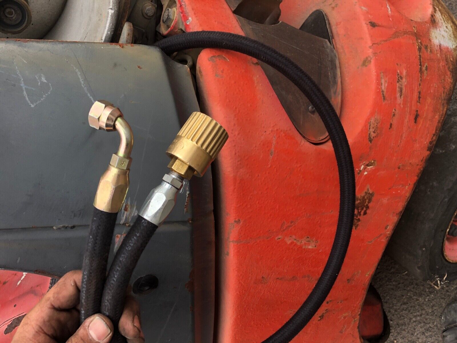 Forklift Propane LPG Tank Cylinder Hose 34" Gas Propane Rego Connector Female - Görsel 2