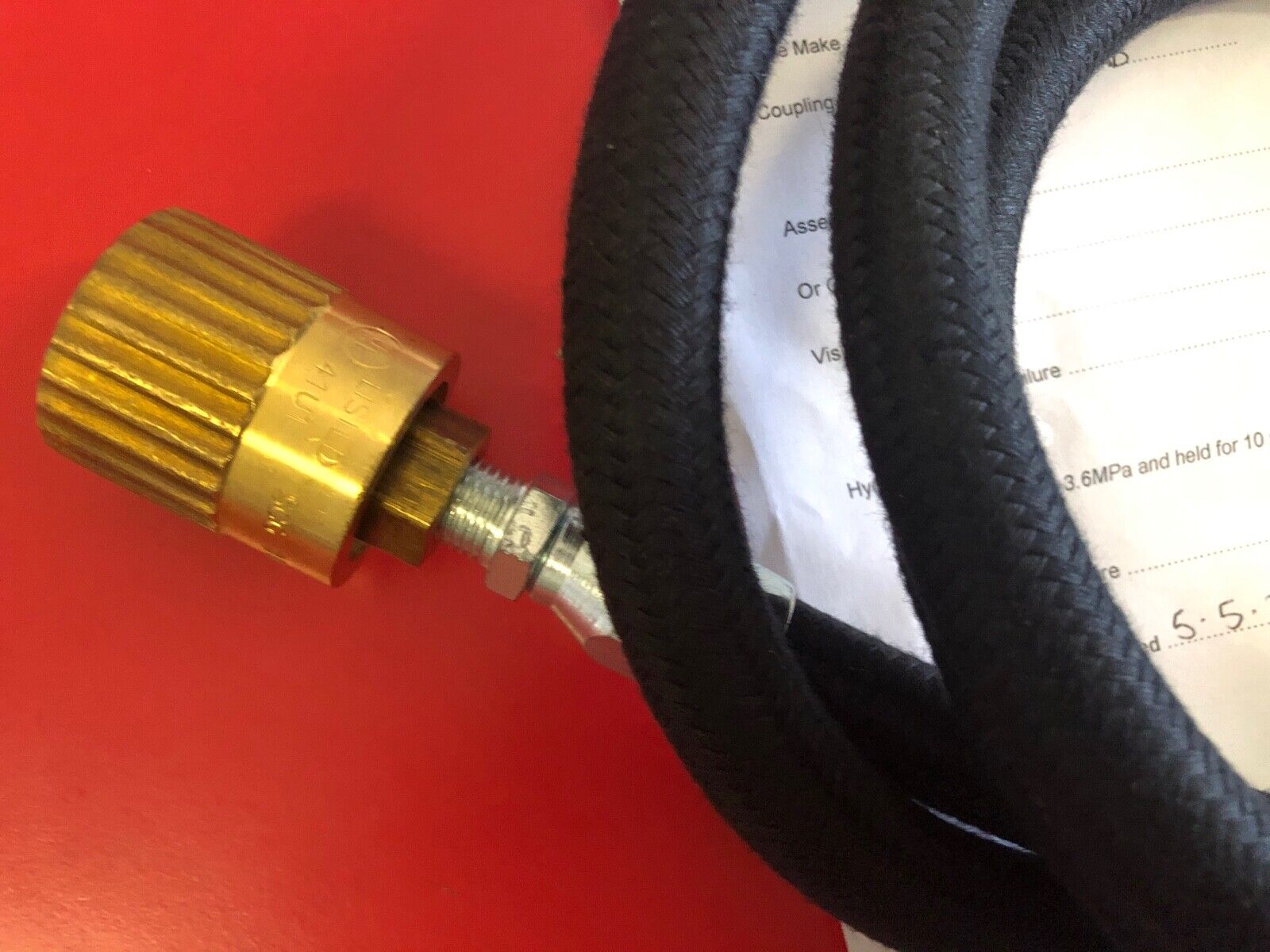 Forklift Propane LPG Tank Cylinder Hose 34" Gas Propane Rego Connector Female - Görsel 5