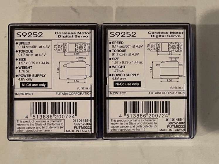 2pc Lot FUTABA S9252 Digital All Purpose Digital Servo Coreless Motor FUTM0222 - Görsel 4