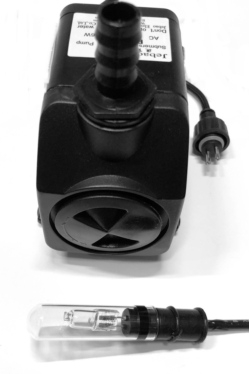 Jebao WP450L Indoor Fountain Pump w/ 10 Watt Halogen Light - 118 gph - Görsel 3
