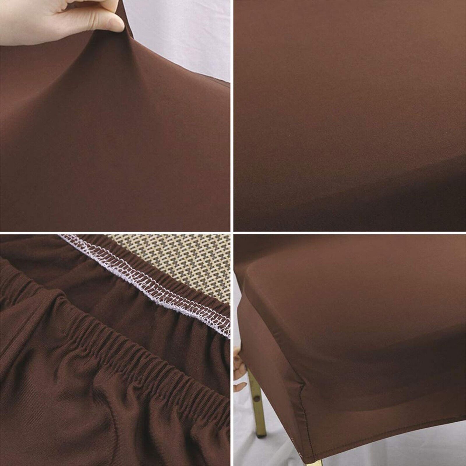 Dining Chair Seat Covers Banquet Home Protective Stretch Removable Slip Cover - Görsel 5