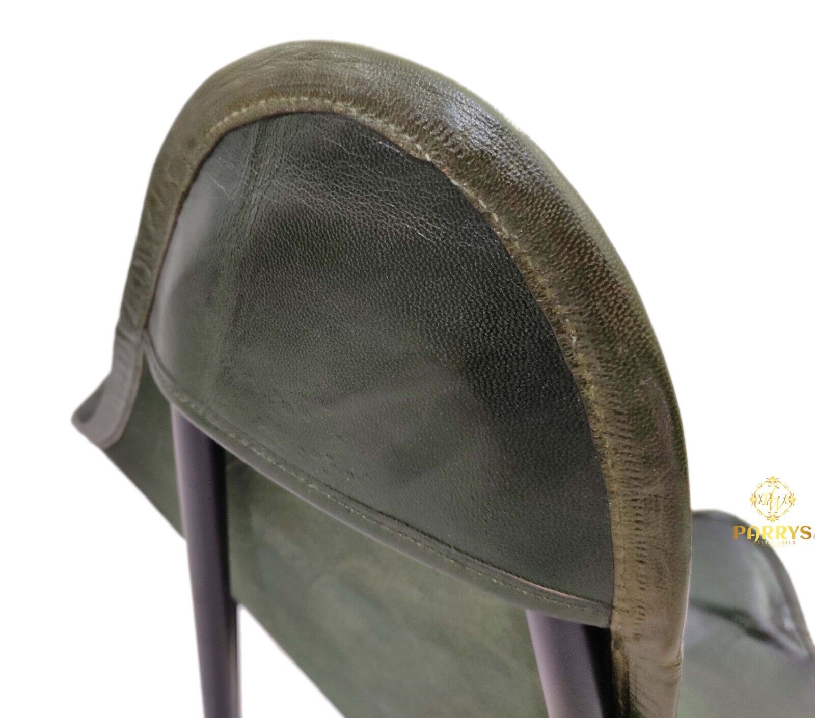 Butterfly Chair - Genuine Green Leather Handmade Openable Office Chair PL2.11 - Görsel 5
