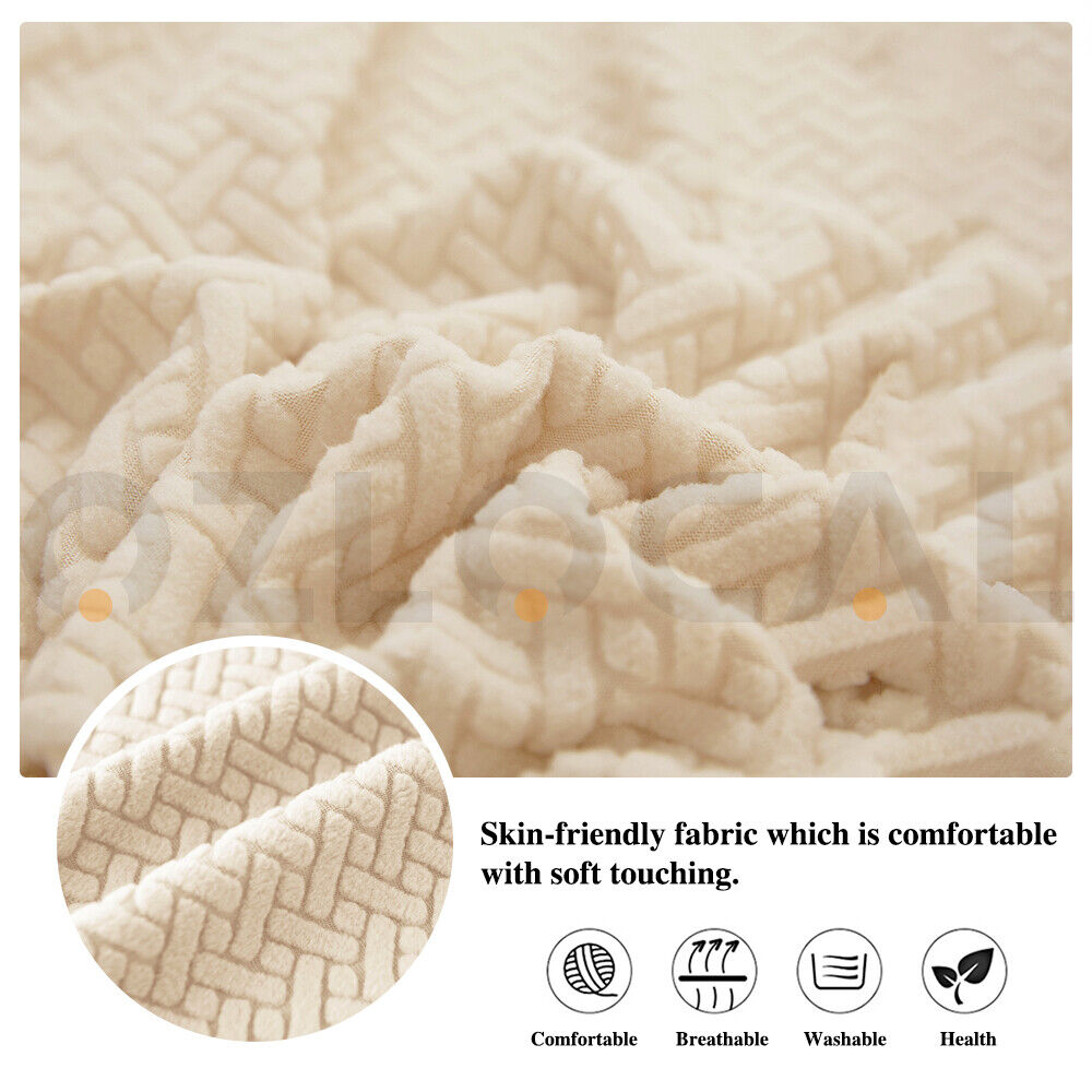 Sofa Cover Couch Covers 1 2 3 4 Seater Slipcover Lounge Protector High Stretch - Görsel 6