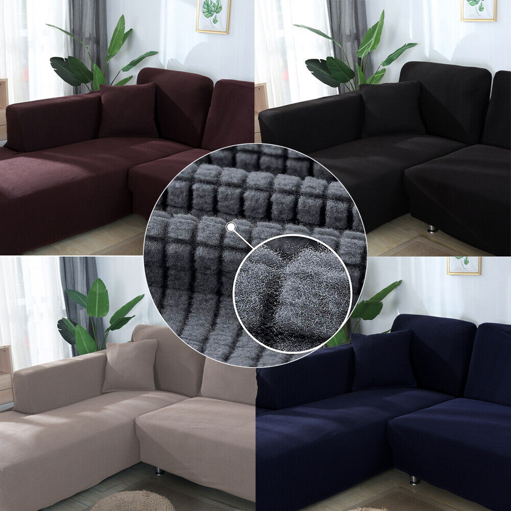 Sofa Cover Couch Covers 1 2 3 4 Seater Slipcover Lounge Protector High Stretch - Görsel 9
