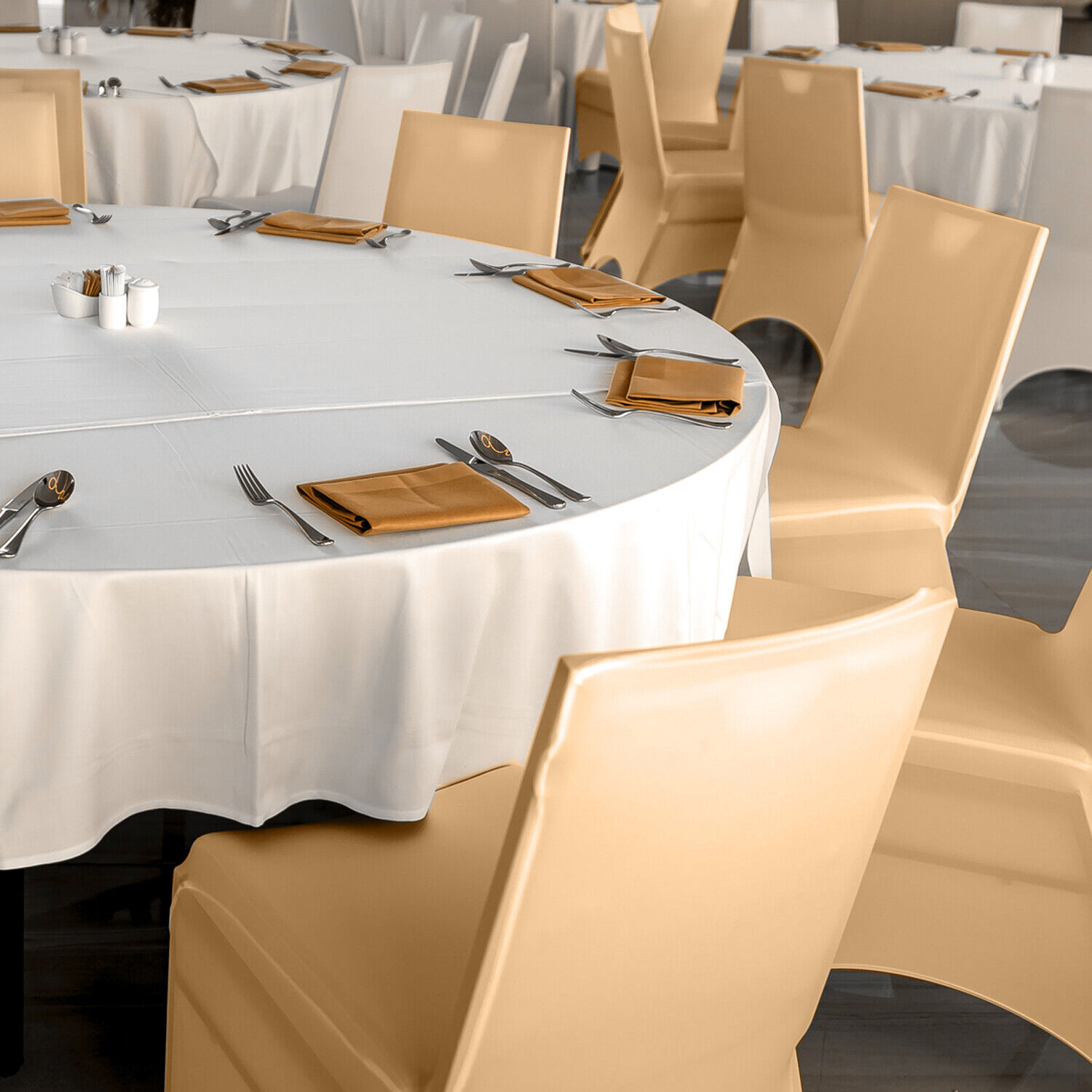Wedding Decoration Chair Covers Slip Seat Cover Dining Spandex Stretch Slipcover - Görsel 5