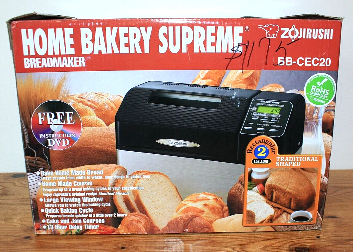 Zojirushi Home Bakery Supreme BREADMAKER 2-Pound Rectangular Loaf BREAD MACHINE - Görsel 1