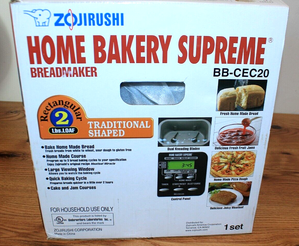 Zojirushi Home Bakery Supreme BREADMAKER 2-Pound Rectangular Loaf BREAD MACHINE - Görsel 2