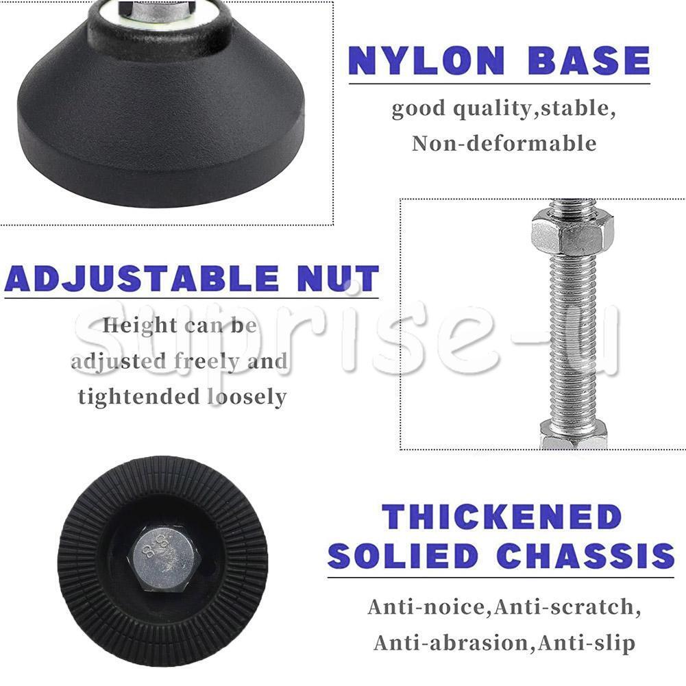 4PCS Leveling Machine Feet D40*M8*50 Screw in Height Tilting Feet Adjustable UK - Görsel 5