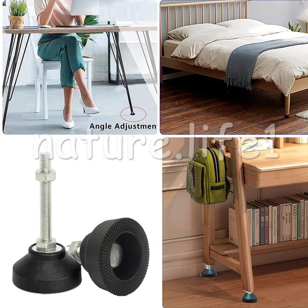 4PCS D40*M8*50 Levelling Height Adjustable Machine Furniture Feet with Lock Nut - Görsel 4