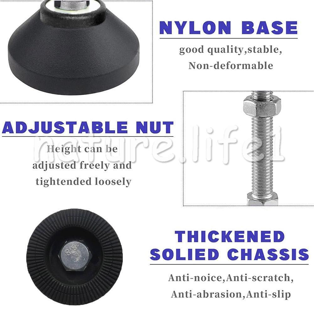 4PCS D40*M8*50 Levelling Height Adjustable Machine Furniture Feet with Lock Nut - Görsel 6