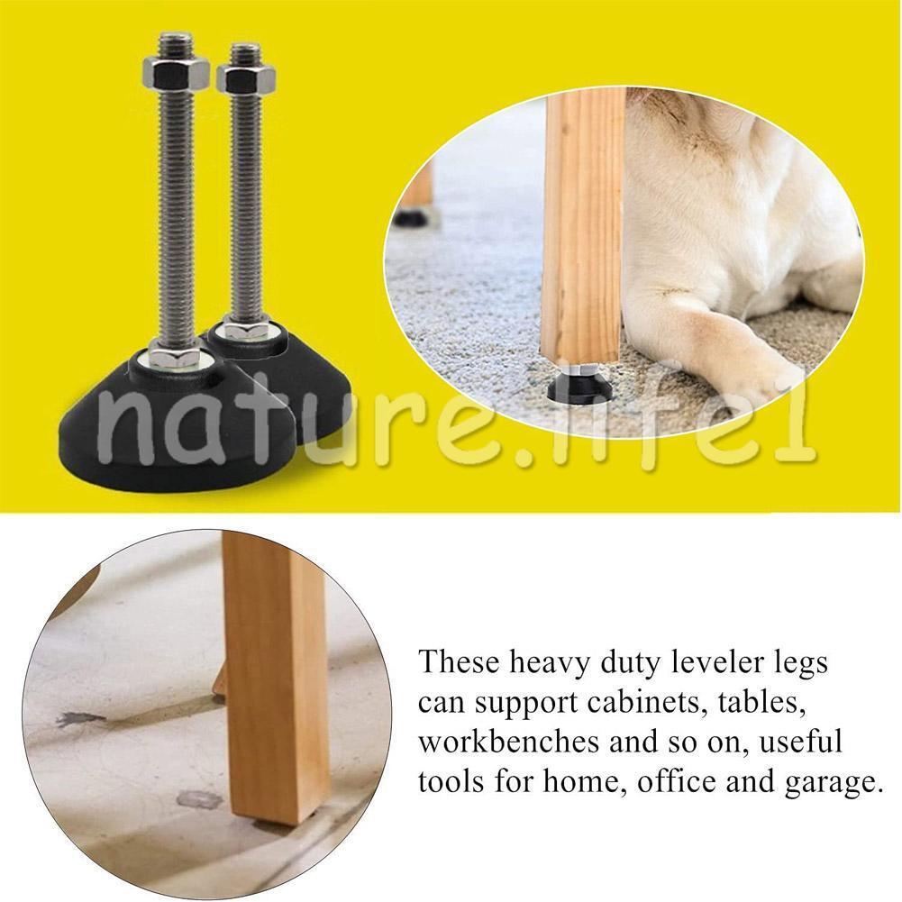 4PCS D40*M8*50 Levelling Height Adjustable Machine Furniture Feet with Lock Nut - Görsel 9