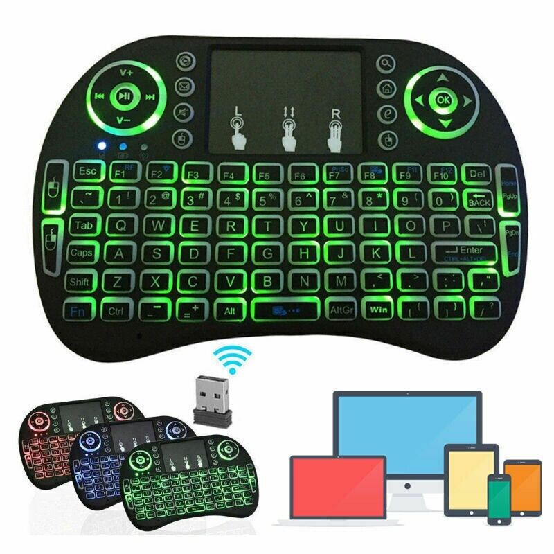 US Mini i8 Wireless Keyboard 2.4G with Touchpad for PC Android Desktop PC TV Box - Görsel 1