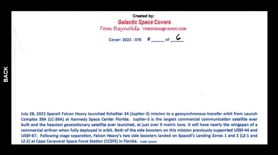 EchoStar 24 (Jupiter-3) Satellite launched by SpaceX Falcon Heavy, July 28, 2023 - Görsel 2