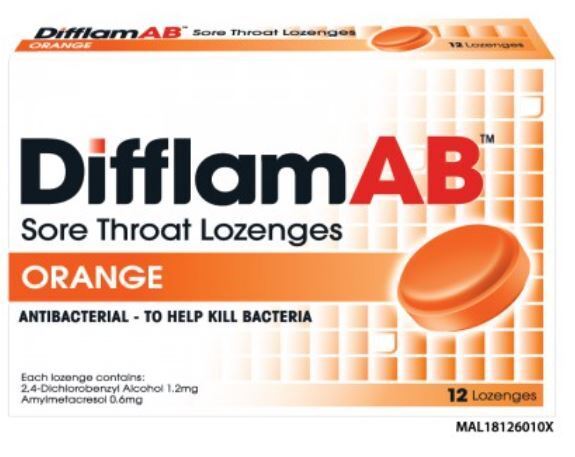 3x DIFFLAM AB Sore Throat Lozenges 12s Kill Bacteria Soothes Relieve Sore Throat - Görsel 5