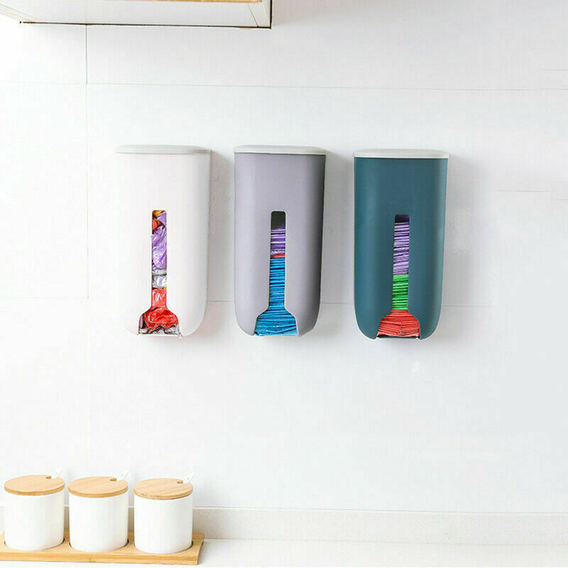 Kitchen Grocery Plastic Bag Holder Dispenser Saver Wall Mount Organizer - Görsel 2
