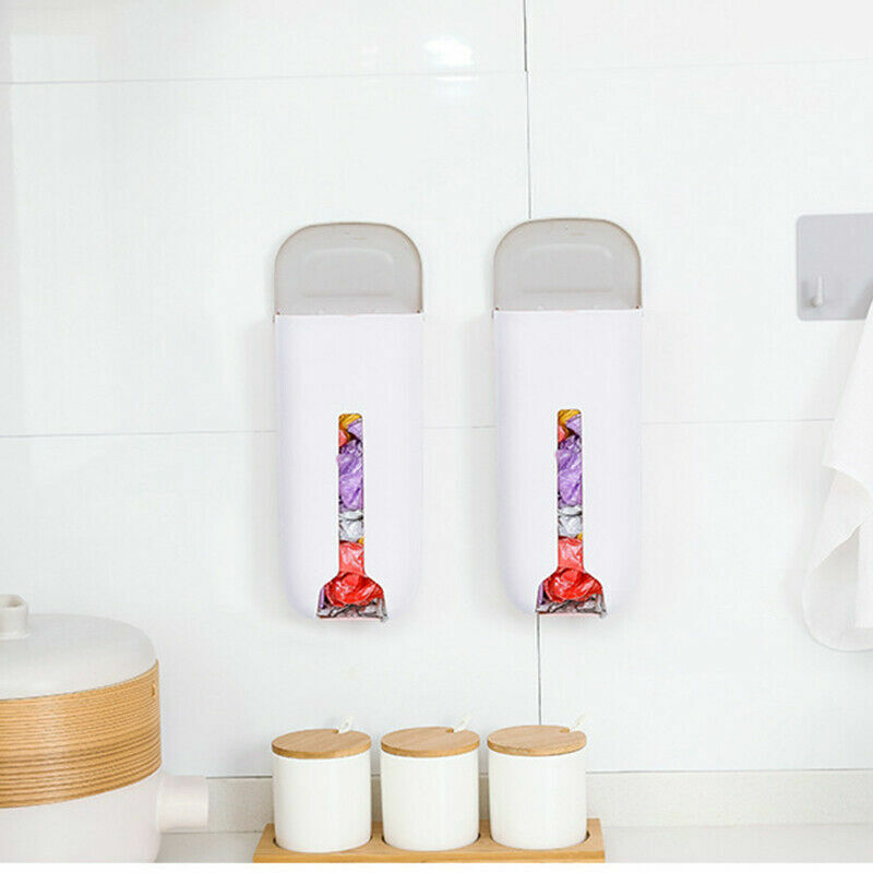 Kitchen Grocery Plastic Bag Holder Dispenser Saver Wall Mount Organizer - Görsel 4