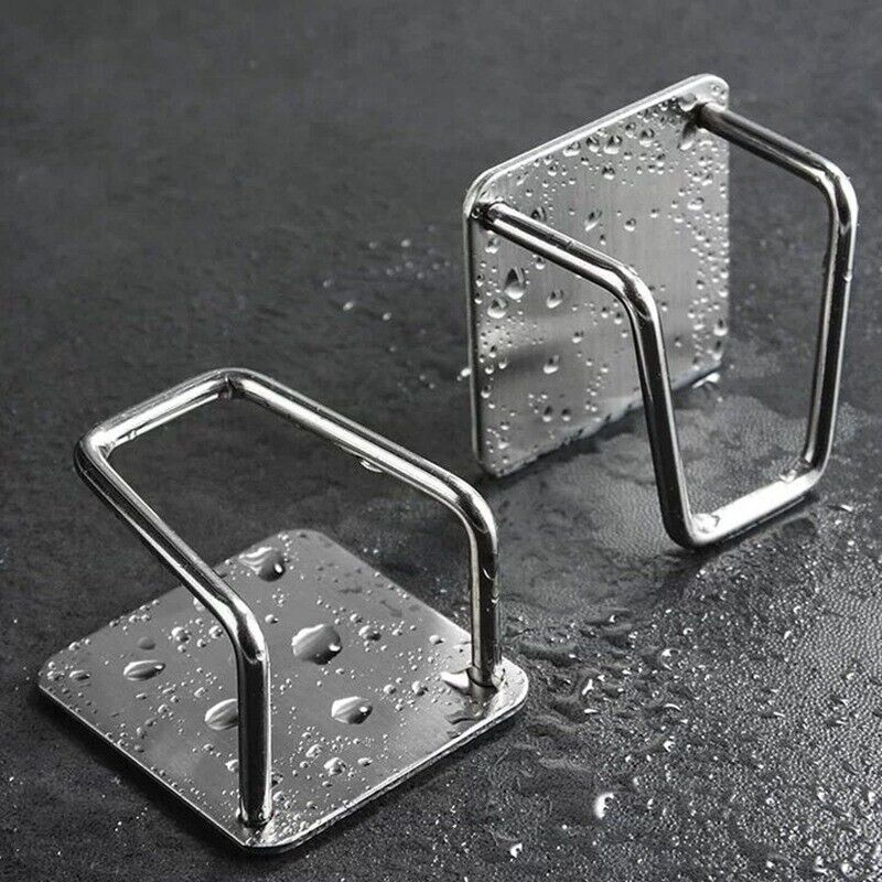 Kitchen StainlessSteel Sponges Holder Hanging Rack Drain Drying Wall Accessories - Görsel 2