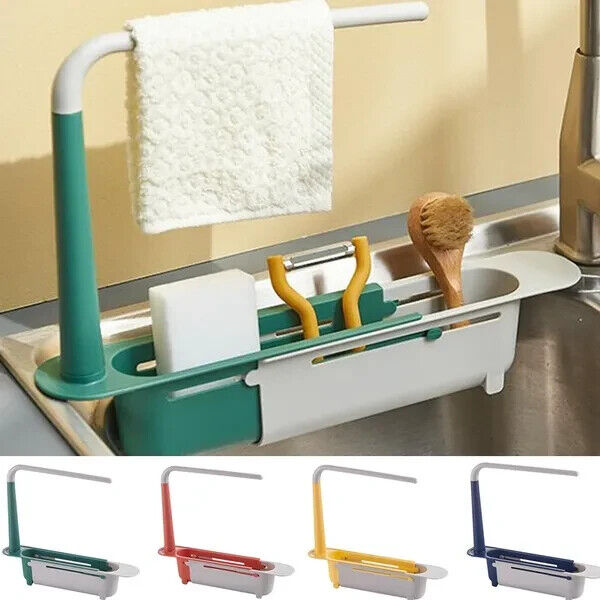 Kitchen Drainage Shelf Multifunctional Dishwashing Sponge Storage Rack Rag - Görsel 10