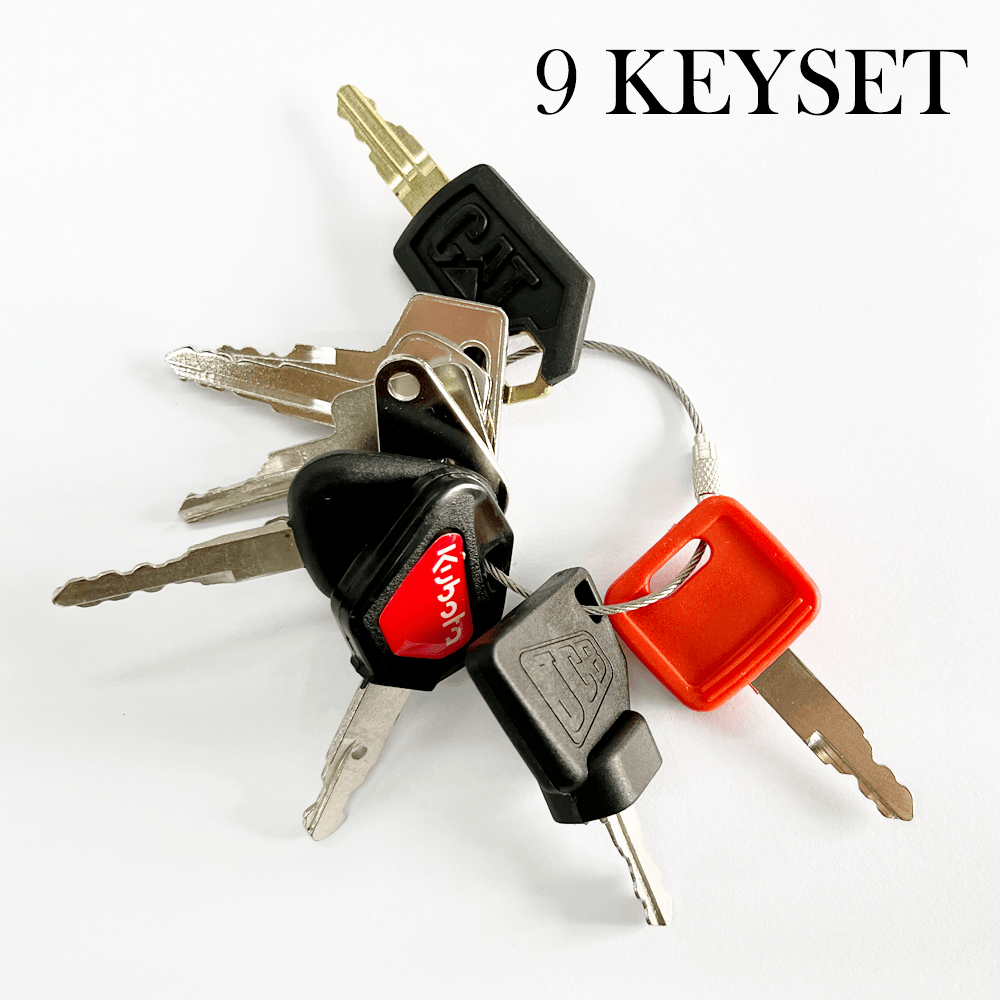 9 Master Plant Key Set Excavator Dumper Truck JCB Case Komatsu CAT Hitachi Lucas - Görsel 3