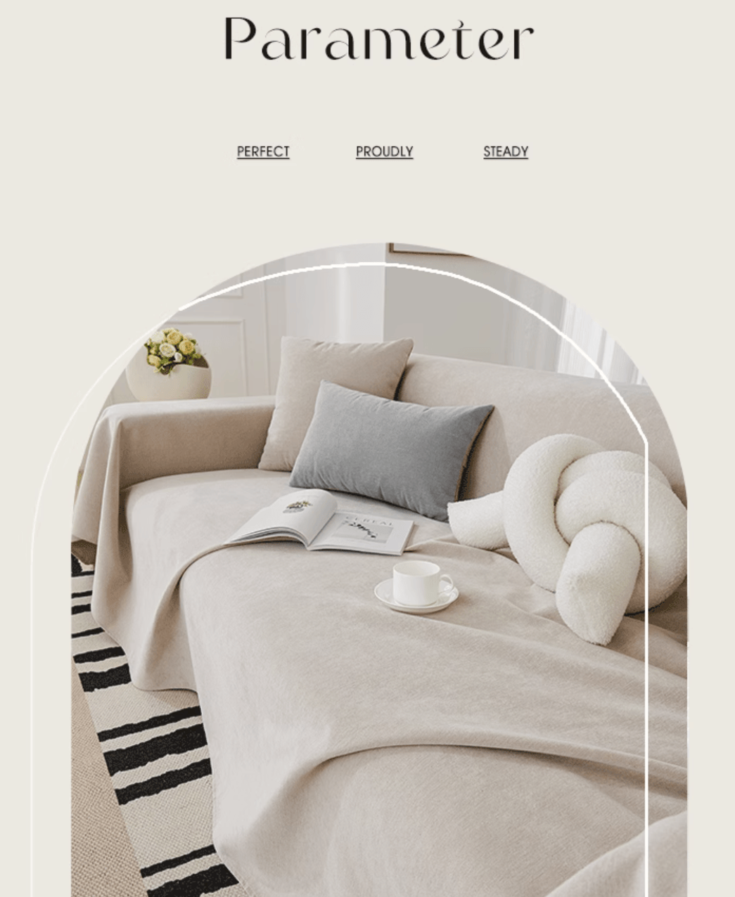 3D Flower A275 Sofa Cover High Stretch Lounge Slipcover Protector Couch Cover - Görsel 3