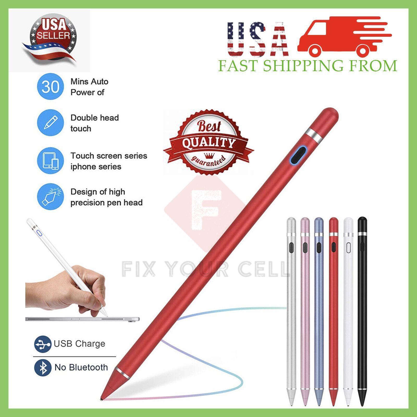 Pencil Stylus For iPad iPhone Samsung Galaxy Tablet Phone Pen Capacitive Screen - Görsel 1