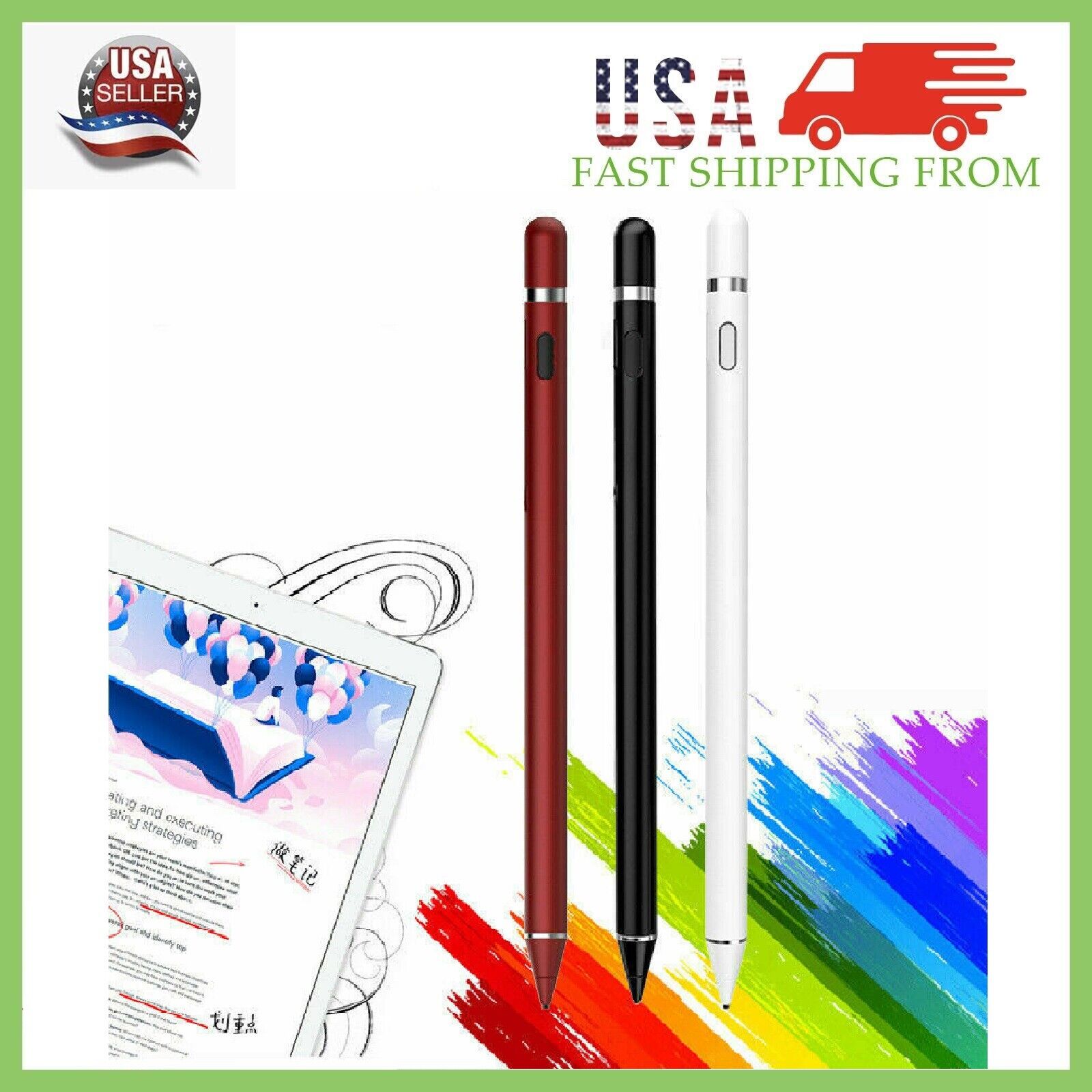 Pencil Stylus For iPad iPhone Samsung Galaxy Tablet Phone Pen Capacitive Screen - Görsel 2