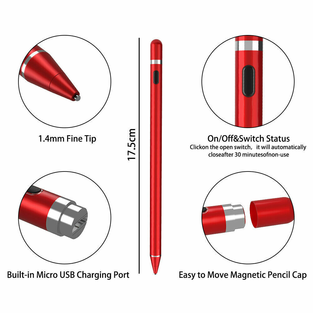 Pencil Stylus For iPad iPhone Samsung Galaxy Tablet Phone Pen Capacitive Screen - Görsel 6
