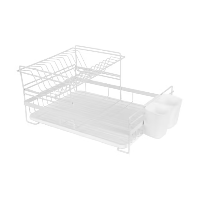 kitchen 2 tier dish rack , utensil holder,cutlery tray holder - Görsel 2