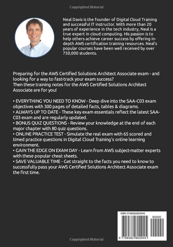 AWS for Solutions Architects The definitive guide to AWS Solutions Architecture for migrating to, building, scaling, and succeeding in the cloud, 2nd Edition: 9781803238951: Shrivastava, Saurabh, Srivastav, Neelanjali, Artasanchez, Alberto, Sayed, Imtiaz, Ph.D, Dr. Siddhartha Choubey: Books - Görsel 2