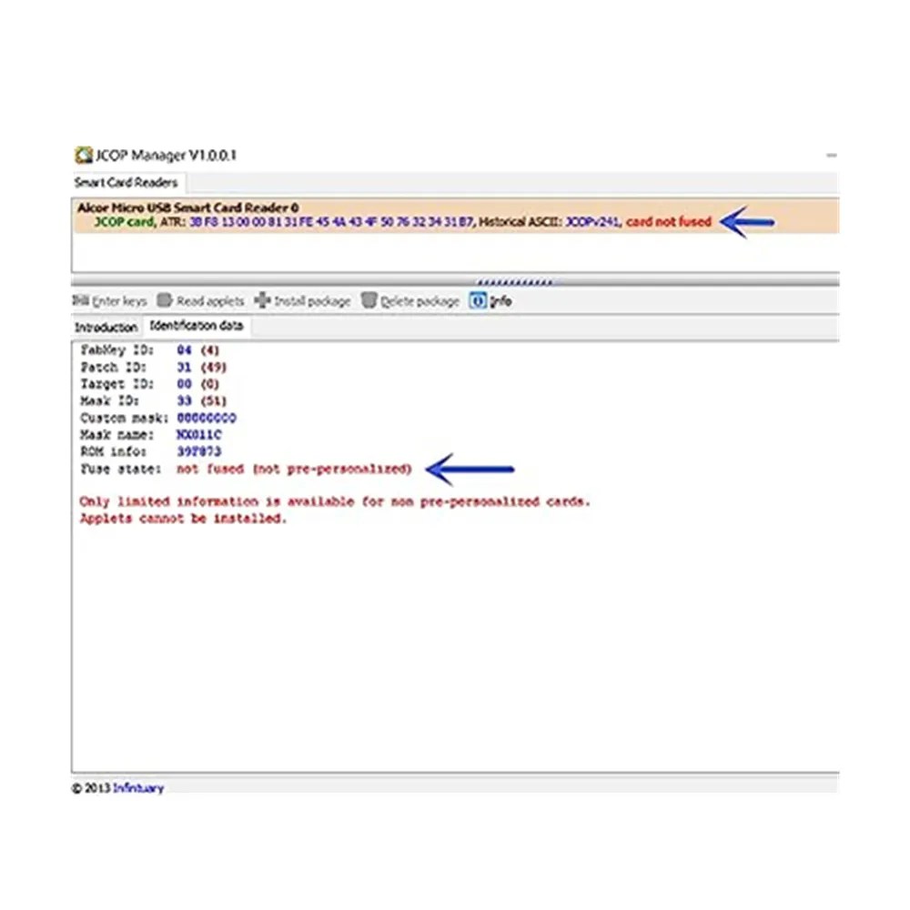 Unjava Java Jcop21 J2A040 40k EEPROM güncelleme için JCOP 21 36K Java tabanlı IC TK değeri ile akıllı kart bağlamak - Görsel 2